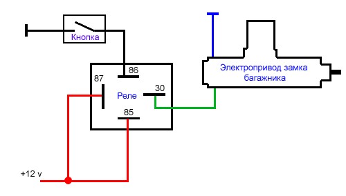 Схема электрозамка