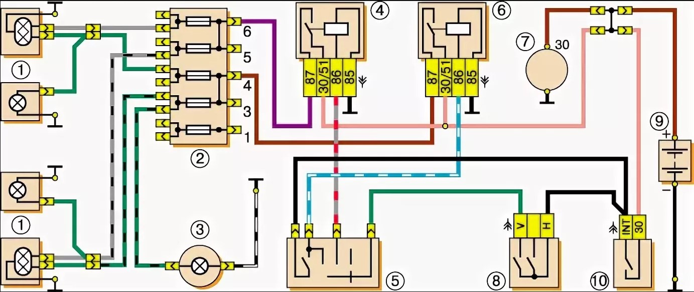 Как подключить часы на ваз 2106 схема подключения проводов