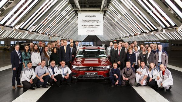Церемония запуска сборки нового VW Tiguan